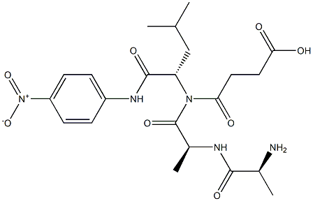 3-carboxypropanoyl-alanyl-alanyl-leucine-4-nitroanilide Structure