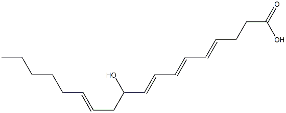 10-hydroxy-4,6,8,12-octadecatetraenoic acid Structure