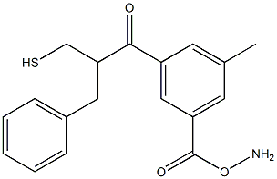 3-(2-benzyl-3-mercaptopropionyl) amino-5-methylbenzoic acid Structure