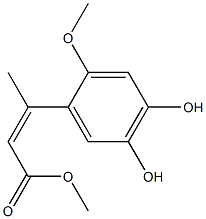 methyl-3-(4,5-dihydroxy-2--methoxyphenyl)-2-butenoate Structure