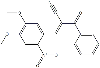 1-benzoyl-1-cyano-2-(4,5-dimethoxy-2-nitrophenyl)ethene 구조식 이미지