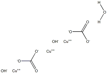 COPPERCARBONATEHYDROXIDEMONOHYDRATE Structure