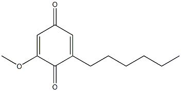 2-METHOXY-6-HEXYL-1,4-BENZOQUINONE 구조식 이미지