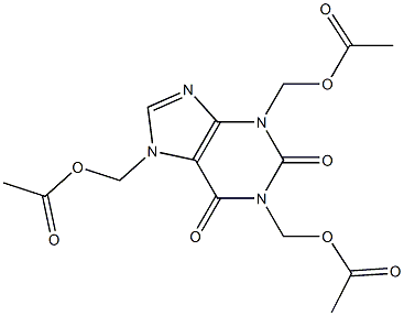 1,3,7-TRIS(ACETOXYMETHYL)XANTHINE 구조식 이미지