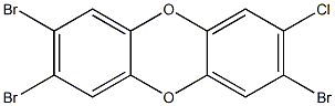 2,3,7-TRIBROMO-8-CHLORODIBENZO-P-DIOXIN 구조식 이미지