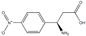 (R)-3-Amino-3-(4-nitro-phenyl)-propanoic acid 구조식 이미지