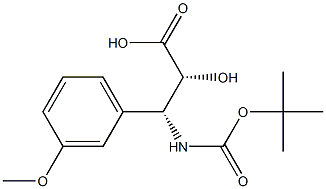 N-Boc-(2R,3R)-3-Amino-2-hydroxy-3-(3-methoxy-phenyl)-propanoic acid 구조식 이미지