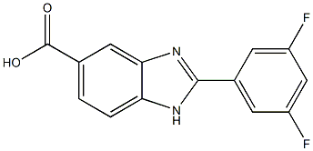 2-(3,5-Difluorophenyl)-1H-benzimidazole-5-carboxylic acid 구조식 이미지