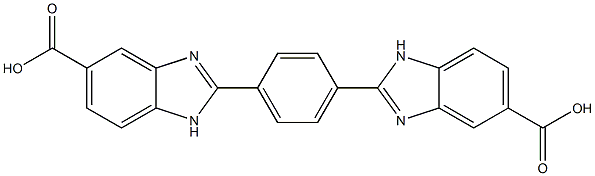 2,2'-(1,4-Phenylene)bis-1H-Benzimidazole-5-carboxylic acid 구조식 이미지