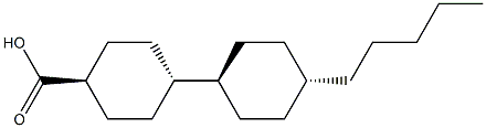 trans-4-(trans-4-pentylcyclohexyl)cyclohexyl carboxylic acid Structure