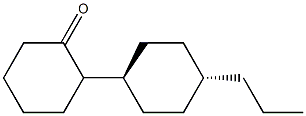 Trans-4-propylcyclohexylcyclohexanone 구조식 이미지