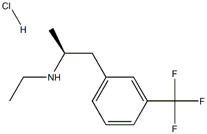 (2S)-N-ethyl-1-[3-(trifluoromethyl)phenyl]propan-2-amine hydrochloride Structure