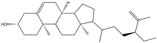 (3S,8S,10R,13R)-17-[(5S)-5-ethyl-6-methyl-hept-6-en-2-yl]-10,13-dimethyl-2,3,4,7,8,9,11,12,14,15,16,17-dodecahydro-1H-cyclopenta[a]phenanthren-3-ol 구조식 이미지