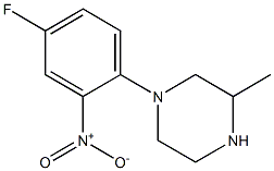 1-(4-Fluoro-2-nitrophenyl)-3-methylpiperazine 구조식 이미지