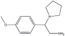 1-[2-Amino-1-(4-methoxy-phenyl)-ethyl]-pyrrolidine 구조식 이미지