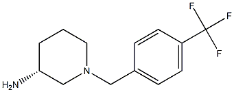 (3R)-1-[4-(trifluoromethyl)benzyl]piperidin-3-amine 구조식 이미지