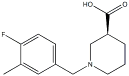 (3S)-1-(4-fluoro-3-methylbenzyl)piperidine-3-carboxylic acid 구조식 이미지