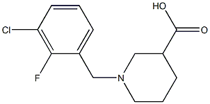 1-(3-chloro-2-fluorobenzyl)piperidine-3-carboxylic acid Structure