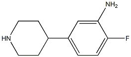 2-fluoro-5-piperidin-4-ylaniline 구조식 이미지