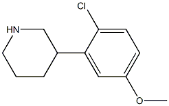 3-(2-chloro-5-methoxyphenyl)piperidine Structure