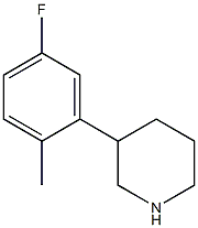 3-(5-fluoro-2-methylphenyl)piperidine Structure