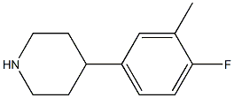 4-(4-fluoro-3-methylphenyl)piperidine Structure