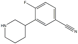 4-fluoro-3-piperidin-3-ylbenzonitrile 구조식 이미지