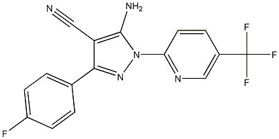 5-amino-3-(4-fluorophenyl)-1-[5-(trifluoromethyl)pyridin-2-yl]-1H-pyrazole-4-carbonitrile 구조식 이미지