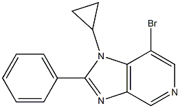 7-bromo-1-cyclopropyl-2-phenyl-1H-imidazo[4,5-c]pyridine Structure