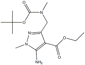 ethyl 5-amino-3-{[(tert-butoxycarbonyl)(methyl)amino]methyl}-1-methyl-1H-pyrazole-4-carboxylate Structure