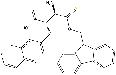 (R,S)-Fmoc-3-amino-2-(2-naphthyl-methyl)-propionic acid 구조식 이미지