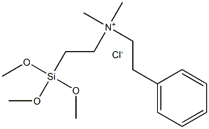 N-(2-TRIMETHOXYSILYLETHYL)PHENYLMETHYL-N,N,N-TRIMETHYLAMMONIUM CHLORIDE: 60% IN METHANOL 구조식 이미지