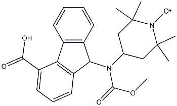 2,2,6,6-TETRAMETHYLPIPERIDINE-N-OXYL-4-(9-FLUORENYLMETHYLOXYCARBONYL-AMINO)-4-CARBOXYLIC ACID Structure