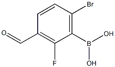 6-Bromo-2-fluoro-3-formylphenylboronic acid 구조식 이미지