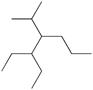 3-ethyl-4-isopropylheptane Structure