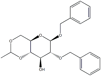 DI-O-BENZYL-4,6-O-[(1R)-ETHYLIDENE]-BETA-D-GLUCOPYRANOSIDE Structure