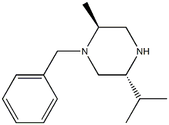 (2S,5R)-1-BENZYL-2-METHYL-5-(PROPAN-2-YL)PIPERAZINE 구조식 이미지