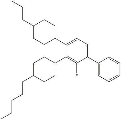 4-PROPYLCYCLOHEXYL-4''-PENTYLCYCLOHEXYL-2-FLUOROBIPHENYL 구조식 이미지