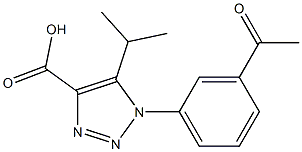 1-(3-Acetyl-phenyl)-5-isopropyl-1H-[1,	2,	3]triazole-4-carboxylic	acid 구조식 이미지