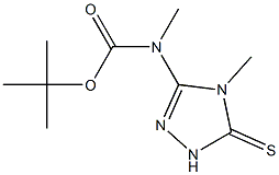 tert-Butyl (4-methyl-5-thioxo-4,5-dihydro-1H-1,2,4-triazol-3-yl)methylcarbamate Structure