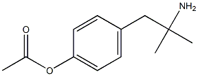 4-(2-AMINO-2-METHYL PROPYL)-PHENOL, ACETATE 구조식 이미지