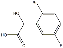 2-BROMO-5-FLUOROMANDELIC ACID 구조식 이미지