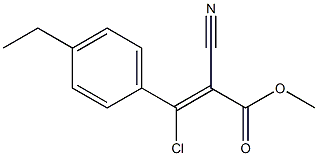 3-CHLORO-2-CYANO-3-(4-ETHYLPHENYL)-2-PROPENOICACIDMETHYLESTER Structure