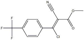 3-CHLORO-2-CYANO-3-[4-(TRIFLUOROMETHYL)PHENYL]-2-PROPENOICACIDMETHYLESTER 구조식 이미지