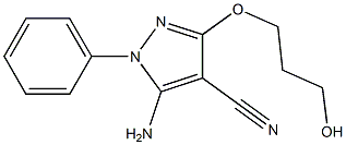 5-AMINO-3-(3-HYDROXYPROPOXY)-1-PHENYL-1H-PYRAZOLE-4-CARBONITRILE 구조식 이미지
