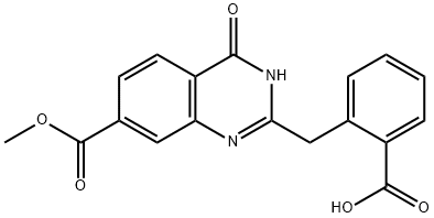 2-{[7-(METHOXYCARBONYL)-4-OXO-3,4-DIHYDROQUINAZOLIN-2-YL]METHYL}BENZOIC ACID Structure