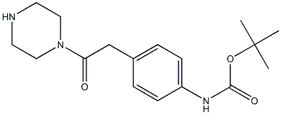 TERT-BUTYL 4-(2-OXO-2-PIPERAZIN-1-YLETHYL)PHENYLCARBAMATE 구조식 이미지