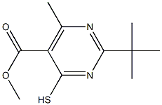 METHYL 2-TERT-BUTYL-4-MERCAPTO-6-METHYLPYRIMIDINE-5-CARBOXYLATE Structure