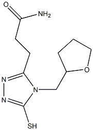 3-[5-MERCAPTO-4-(TETRAHYDROFURAN-2-YLMETHYL)-4H-1,2,4-TRIAZOL-3-YL]PROPANAMIDE 구조식 이미지