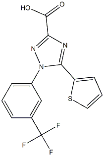 5-THIEN-2-YL-1-[3-(TRIFLUOROMETHYL)PHENYL]-1H-1,2,4-TRIAZOLE-3-CARBOXYLIC ACID Structure